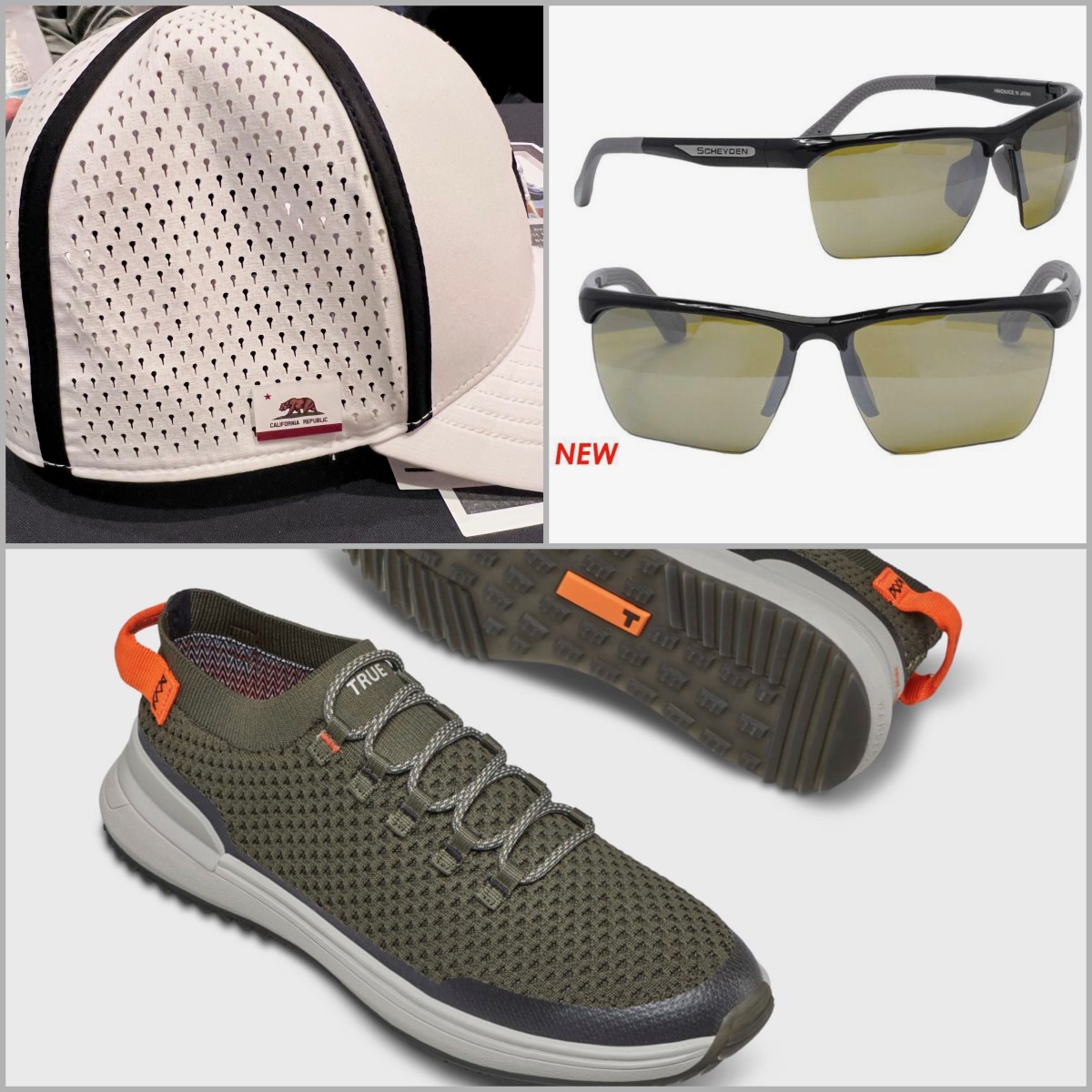 Clockwise: Fury Athletix, Scheyden Eyewear, True Linkswear